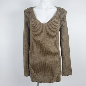 FREE PEOPLE | Olive Green Knit Sweater Tunic XS